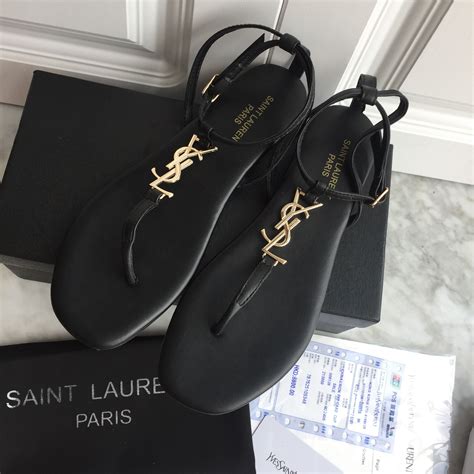 ysl flat slippers|saint laurent shoe laces.